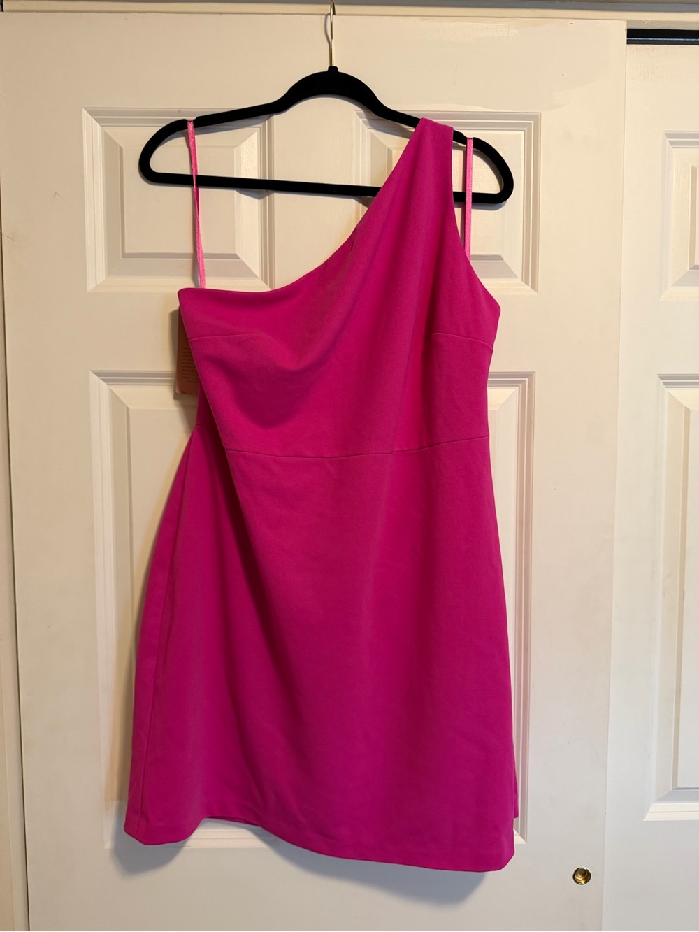 NWT BHLDN One-Shoulder Hot Pink Cocktail Dress